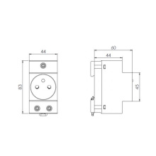 PRISE DE COURANT MODULAIRE 2P+T 16A